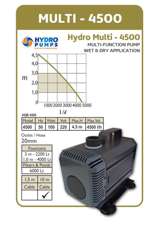Hydro pumps 4500L/h